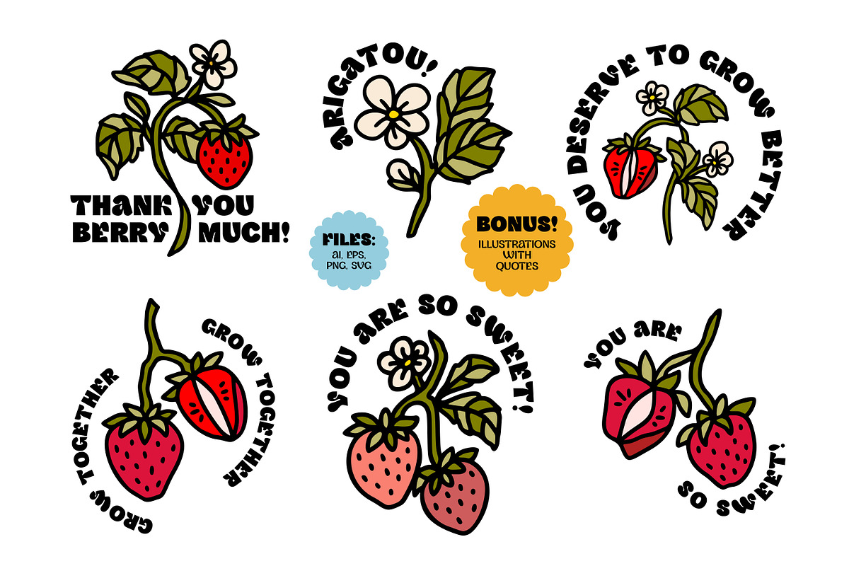 Hand Drawn BOTANICAL BERRIES, an Object Graphic by Artflorara (Photo 7 of 9)