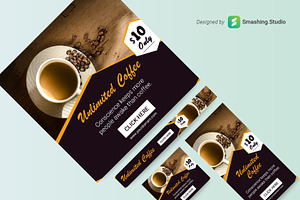 Coffee Shop Web Banner Set