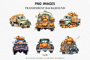 Halloween Truck With Pumpkin Clipart, a Seasonal Illustration by Rabbit Heart (Thumbnail 6 of 10)