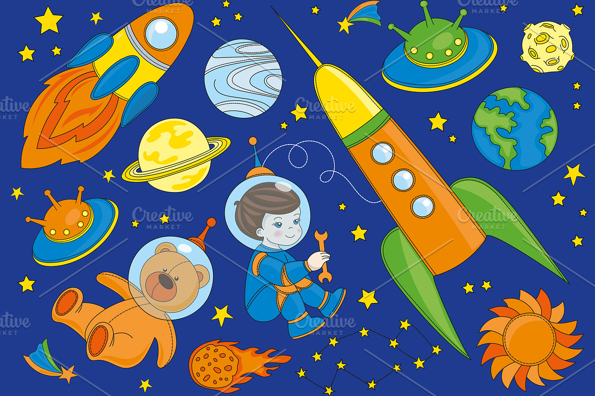 LITTLE SPACEMAN, a Decorative Illustration by FARAWAYKINGDOM (Photo 3 of 7)