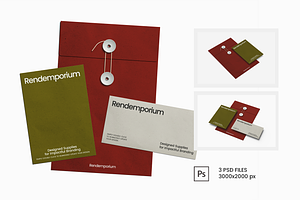 Rendemporium Stationery Mockup Set, a Stationery Template by Rendemporium