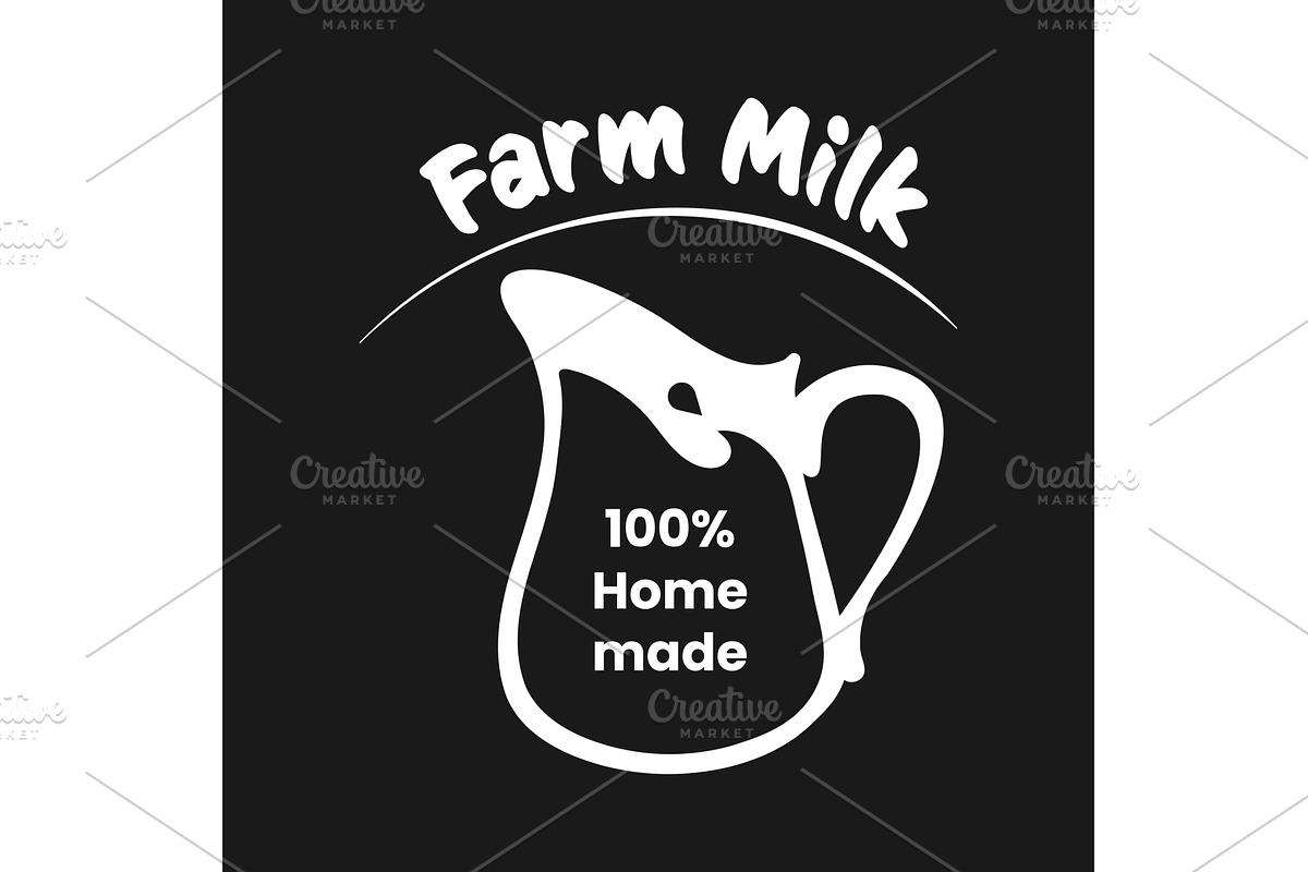 Fresh farm milk logo promoting, an Animal Illustration by okskukuruza