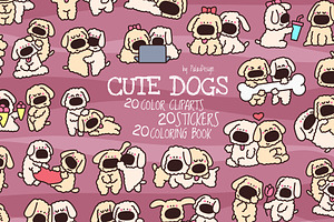 Cute Kawaii Dogs Couples Love, an Animal Illustration by Palau