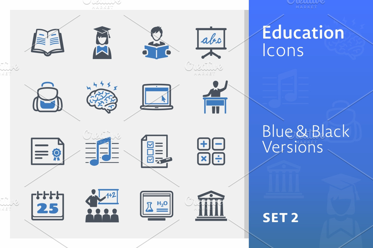 Education Icons Set 2 - Blue Series, an Icon by introwiz1