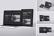 Laptop and Tablet Mockup, a Wearable Device Mockup by xavier_studio (Thumbnail 1 of 5)
