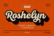 New Roshelyn Script - Font Family, a Script Font by Get Studio (Thumbnail 1 of 23)