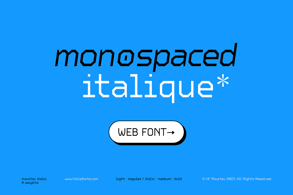 HF Mourtec Monospaced, a Sans Serif Font by 24Design Studios (Photo 11 of 14)