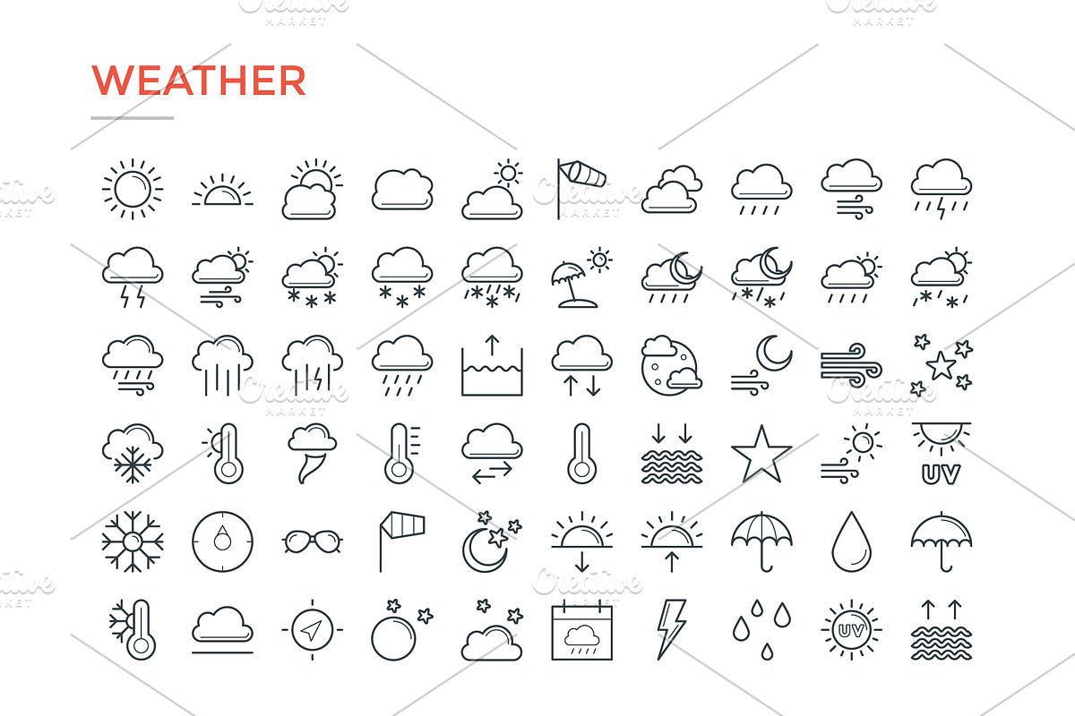 4800 Line Icons Pack, an Outline Icon by Vectors Market (Photo 17 of 20)