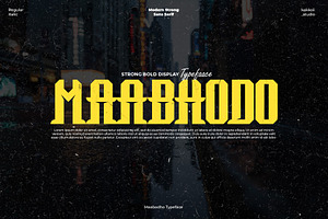 Maabhodo a Strong Bold Display Font