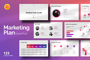 Marketing Plan PowerPoint Template, a Presentation Template by Design Vault (Thumbnail 1 of 15)