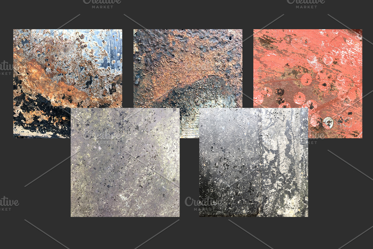 Rust & Grunge Background Textures, a Texture Graphic by M. by mprintly (Photo 2 of 7)