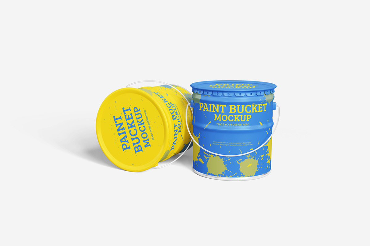 Paint Bucket Mockup, a Product Mockup by bimockup (Photo 3 of 6)