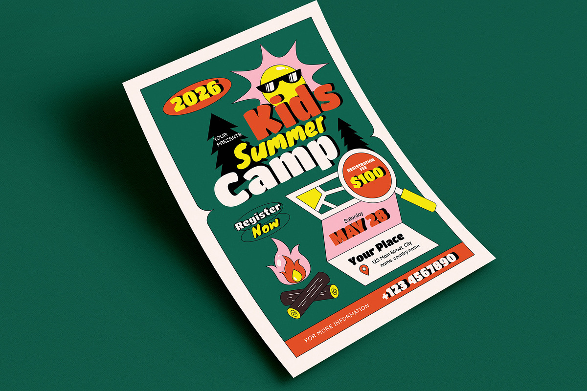 Kids Summer Camp Event Flyer, a Flyer Template by Guuver (Photo 2 of 3)