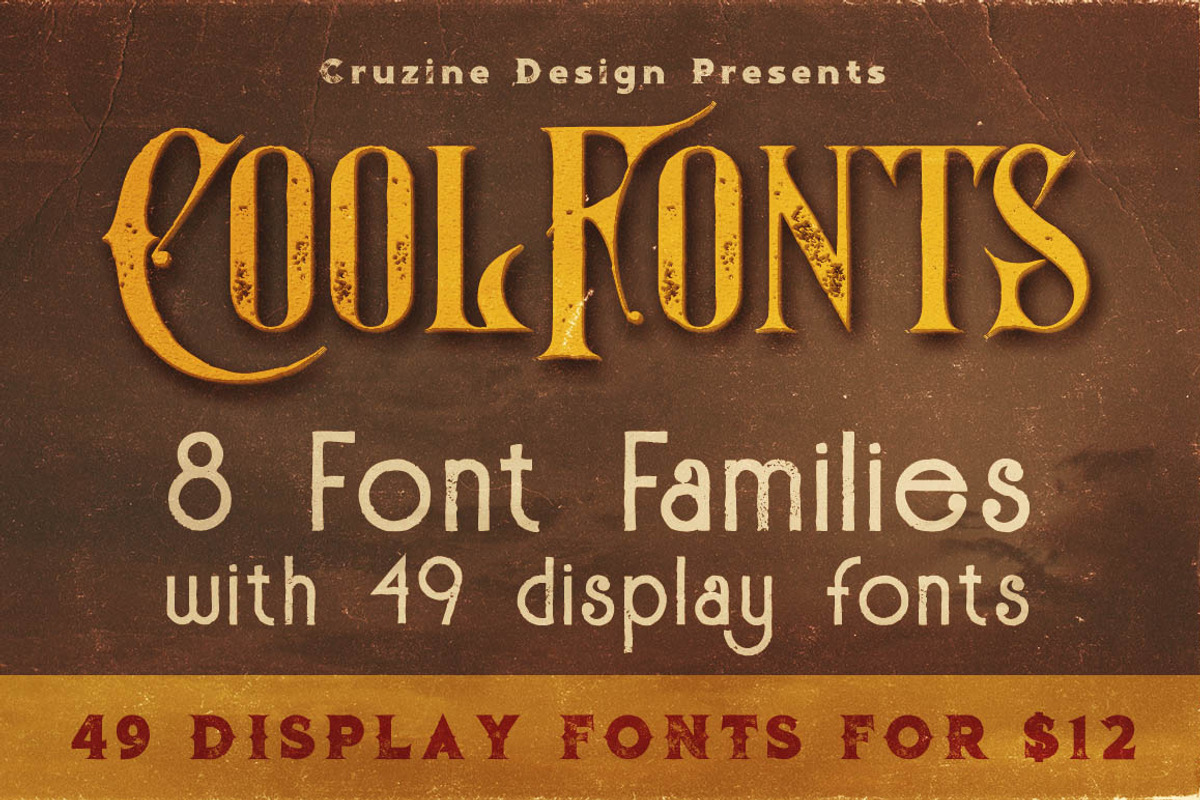 SALE 49 Display Fonts for $12