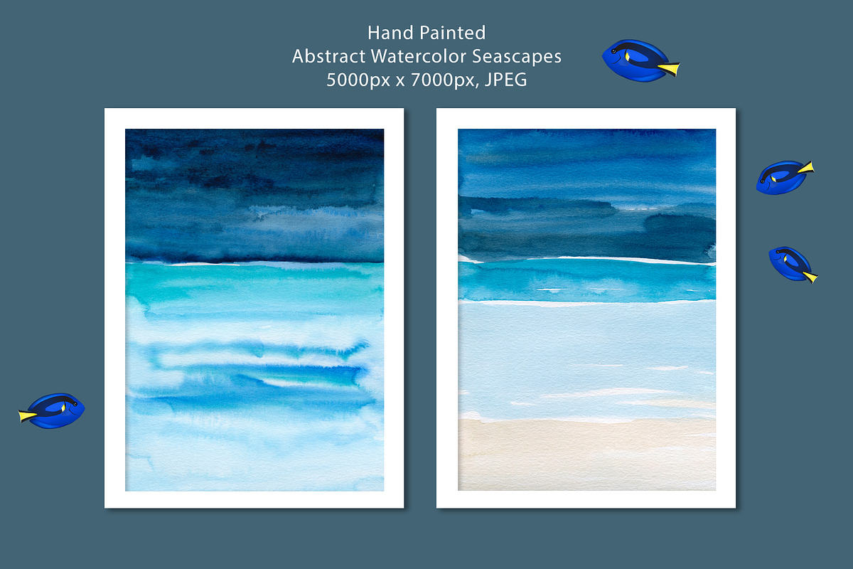 To the Beach, watercolor seascapes, a Wallpaper Graphic by Marmoris.Arts (Photo 5 of 12)