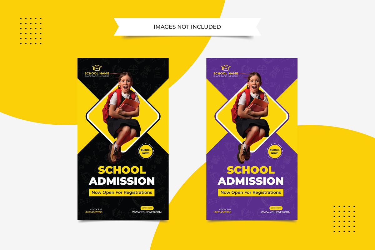 School Admission Banner, a Social Media Template by taieefbakshi (Photo 1 of 3)