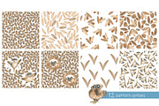 Сute owls. Seamless patterns., a Pattern Graphic by Novikova Lida (Thumbnail 5 of 9)
