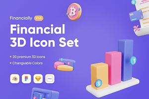 Financially - Financial 3D Icon Set