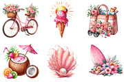 Pink Summer Sublimation Clipart, an Illustration by DreamArtGraphic (Thumbnail 4 of 4)