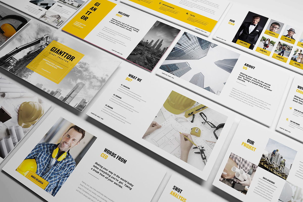Construction Google Slides Template, a Presentation Template by Incools Stokie (Photo 3 of 9)