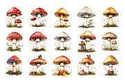 Watercolor Mushroom Sublimation, an Illustration by Designking (Thumbnail 2 of 5)