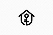 House Key Emblem, an Object Illustration by Vectorium Studio (Thumbnail 2 of 4)