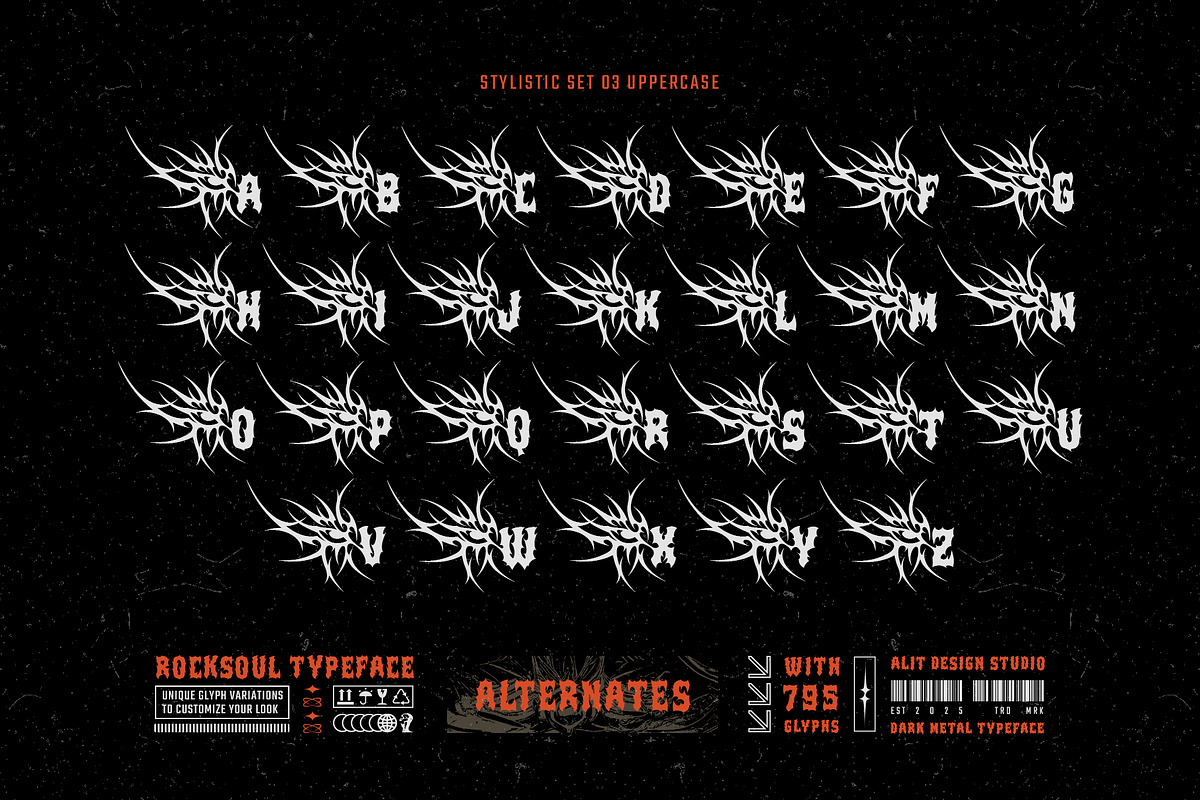 Rocksoul Typeface, a Blackletter Font by alit design (Photo 11 of 17)