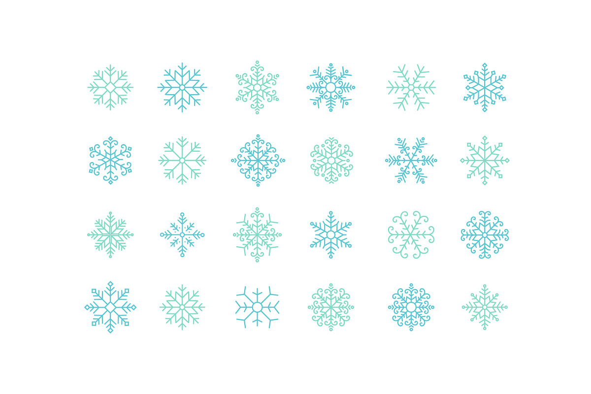 50 unique snowflakes icon, an Outline Icon by VectorBakery (Photo 2 of 5)