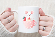 Pastel Animals Tea Party Clipart Set, an Illustration by Sublimation Artist (Thumbnail 5 of 6)