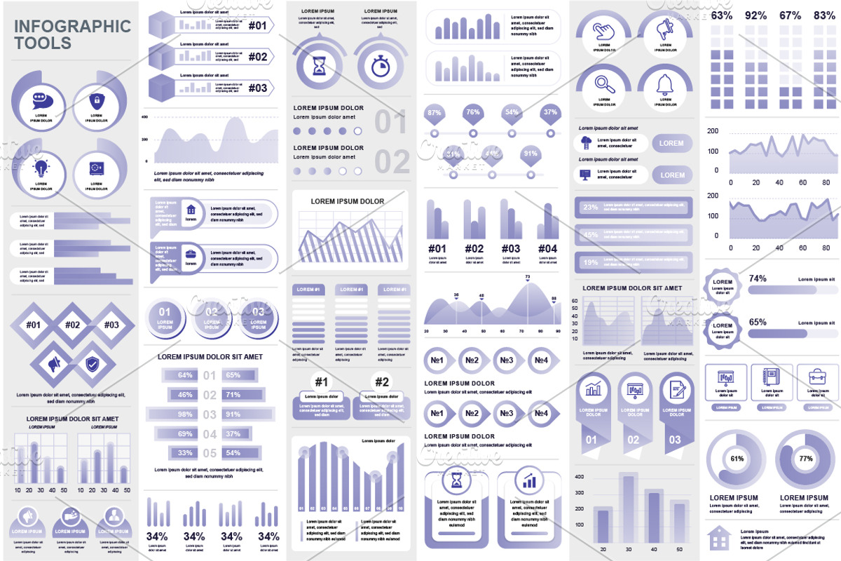 Infographic Elements Mega Bundle, a Presentation Template by alexdndz