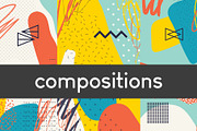 Abstract compositions and cards set, a Pattern Graphic by pixelwerk (Thumbnail 1 of 4)