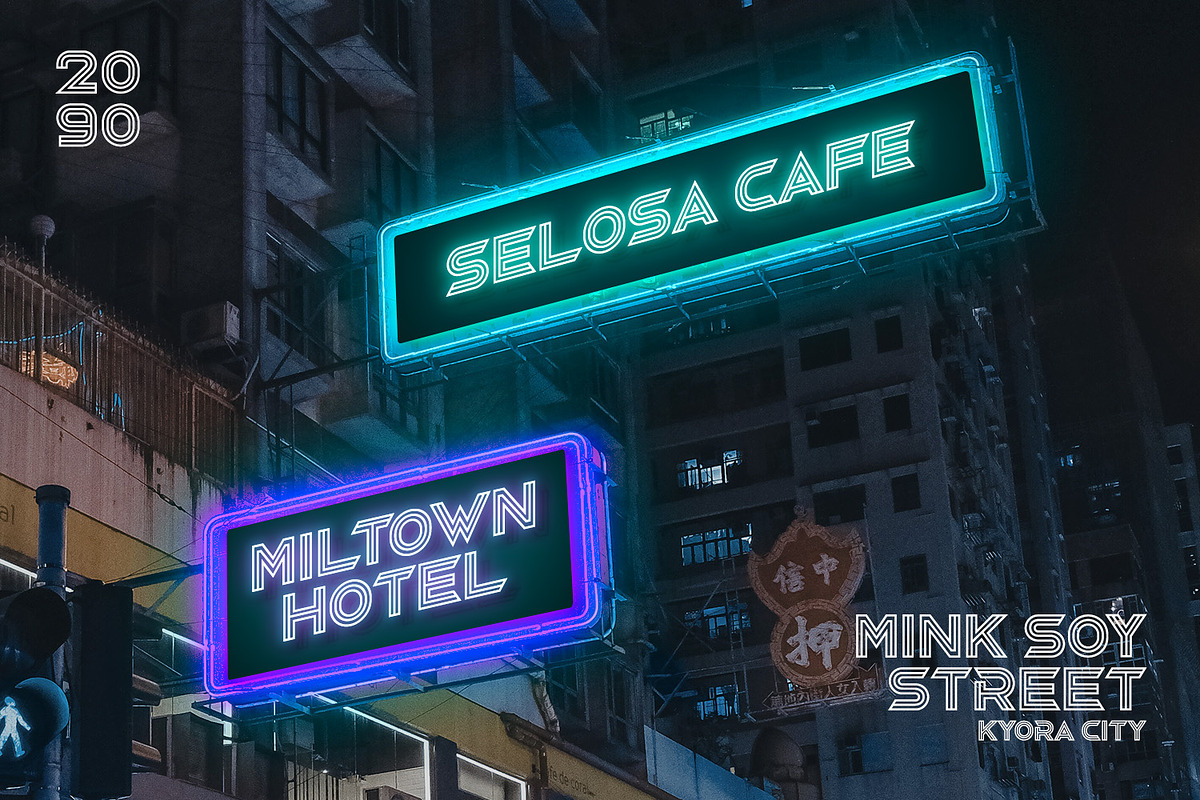 Neonrec, a Symbol Font by Ditatype (Photo 7 of 10)