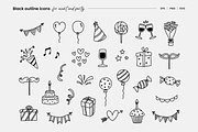 62 doodle icons | Party & Event, an Outline Icon by Pinkbrush (Thumbnail 2 of 4)