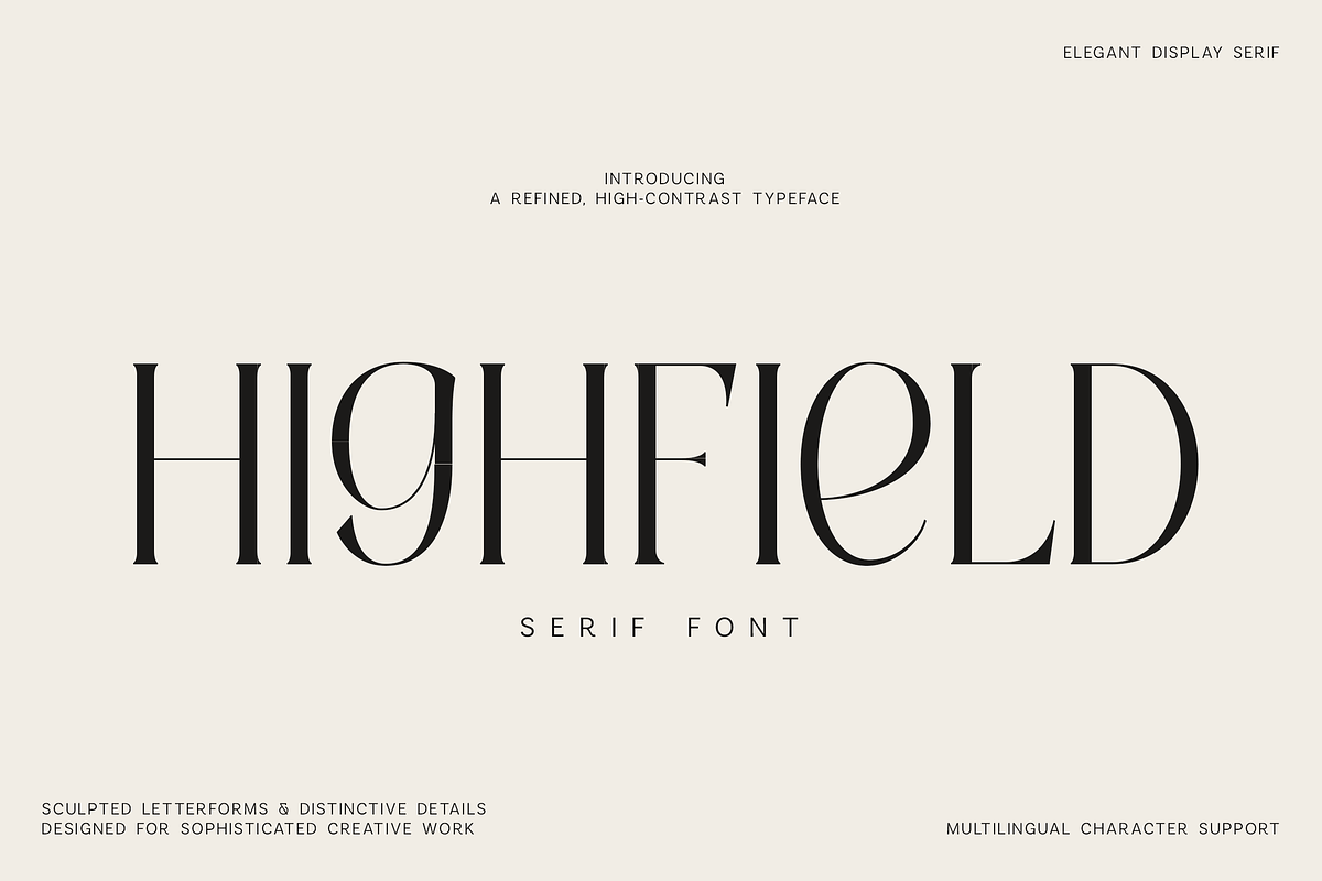 Highfield - Elegant Editorial Serif, a Serif Font by Only Fonts (Photo 1 of 9)