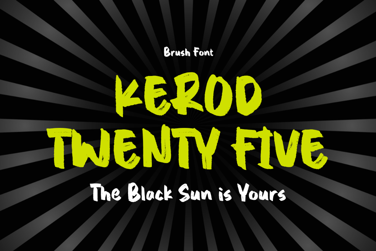 Kerod Twenty Five - Brush Font, a Handwritten Font by Sronstudio (Photo 1 of 10)