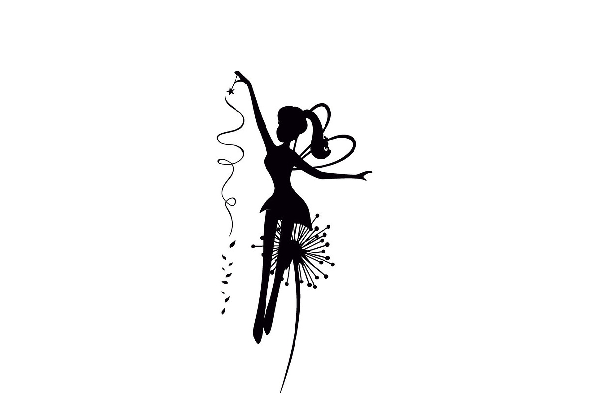 Silhouette Fairy Vector., an Illustration by Svetlana Voloshina
