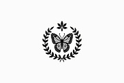 Butterfly Wreath Clipart Set, an Illustration by musafir_fashion (Thumbnail 5 of 9)