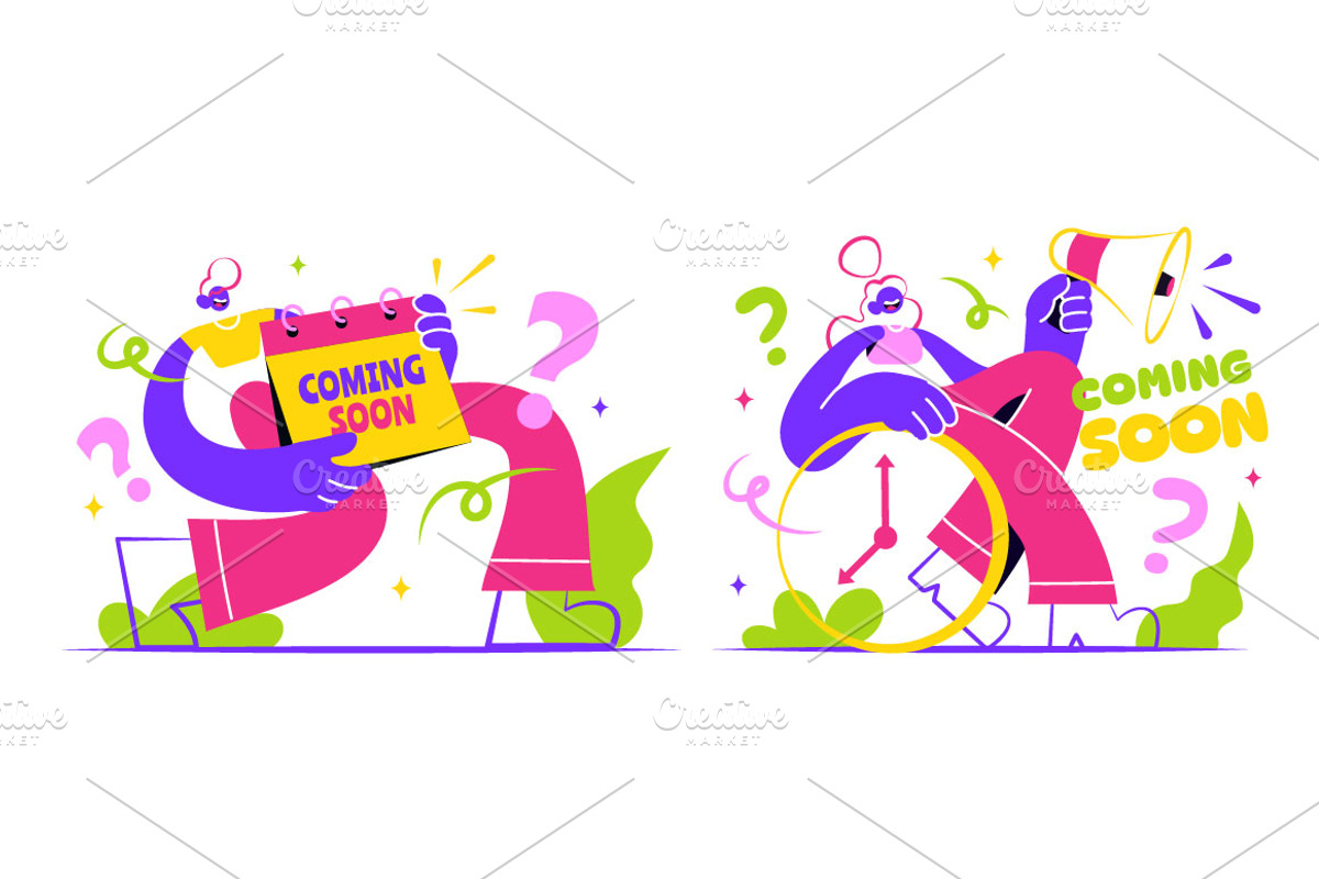 5 Coming Soon Vector Illustration, an Object Illustration by denayunebgt (Photo 2 of 3)