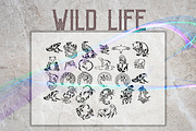 65 Wildlife & Sea Animals Tribals, a Pattern Graphic by Natsuhisui (Thumbnail 4 of 8)