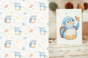 Space Penguin Clipart & Patterns, a Pattern Graphic by Lagniappe Art (Thumbnail 6 of 15)