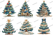 Christmas Tree Clipart, an Illustration by DreamArtGraphic (Thumbnail 4 of 5)