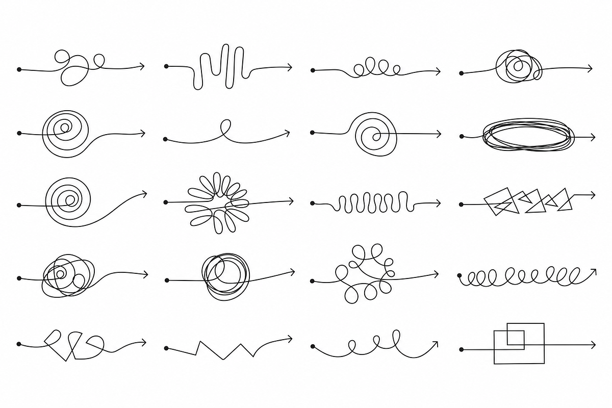Naive Doodle Arrows & Lines, an Education Illustration by Anna Studio (Photo 8 of 10)