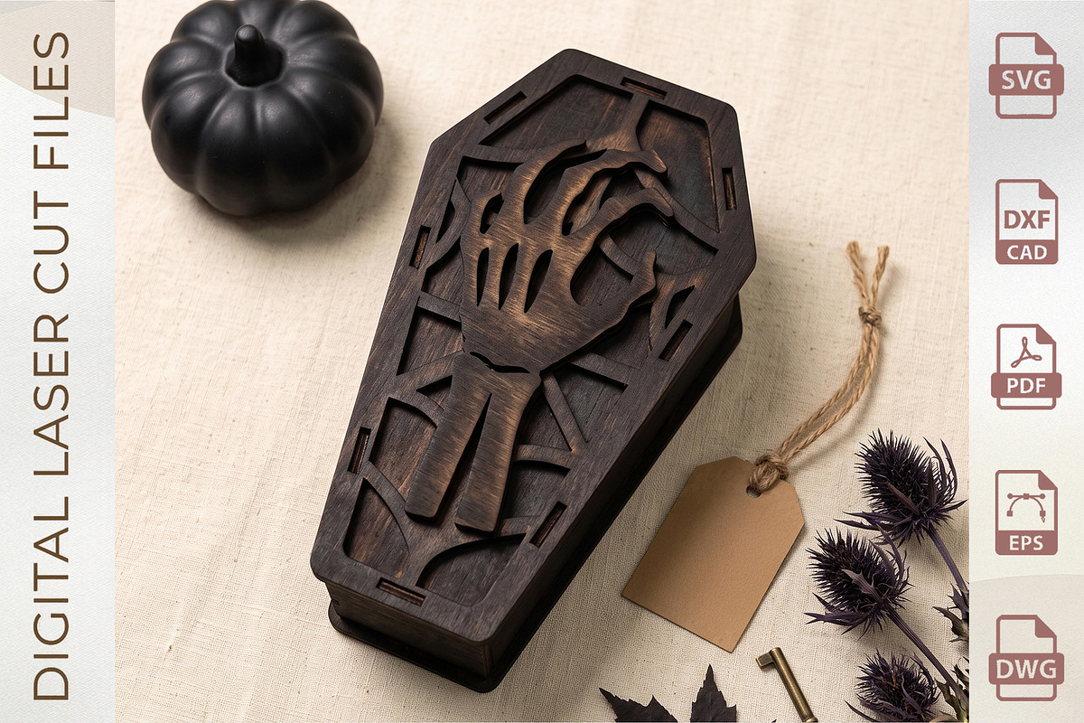 Halloween Coffin Box Bundle, an Object Graphic by WoodoraCut (Photo 8 of 10)
