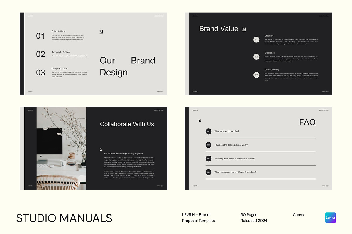 LEVRIN - Brand Proposal Template, a Social Media Template by Studio Manuals (Photo 4 of 8)
