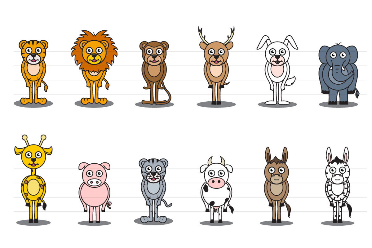 Vector cartoon animals, an Animal Illustration by DeepDesign (Photo 2 of 2)