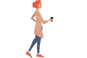 pregnant woman with mobile phone, a Healthcare Illustration by vectorpointstudio