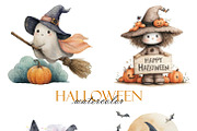 Cute & Spooky Watercolor Halloween, a Pattern Graphic by Deckar_art (Thumbnail 1 of 5)