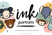 Scandinavian portrait ink creator, an Object Graphic by Beauty Drops (Thumbnail 1 of 10)