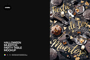 Halloween Muertos Party Table Mockup, a Cups & Container Mockup by creatsy5 (Thumbnail 1 of 5)