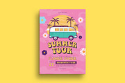Summer Hippies Tour Flyer, a Flyer Template by Guuver (Thumbnail 1 of 3)